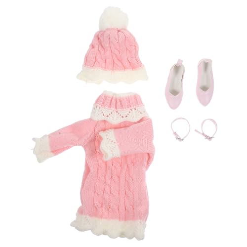Toddmomy Doll Sweater Dress Set Winter Puppenkleidung für Mädchenpuppe mit Mütze Wiederverwendbar Dekoratives Outfit für Spiel und von Toddmomy