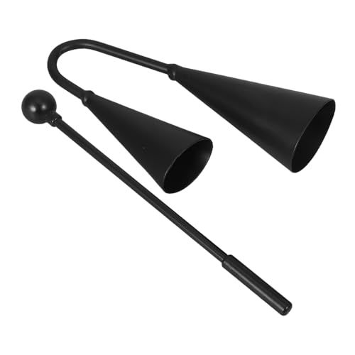 Toddmomy Doppeltes Metall Kuhglocken Set mit Schlägel Vielseitige Töne für Montessori Musikinstrument Fördert Rhythmus Hand Auge Koordination und Kreative Früherziehung von Toddmomy
