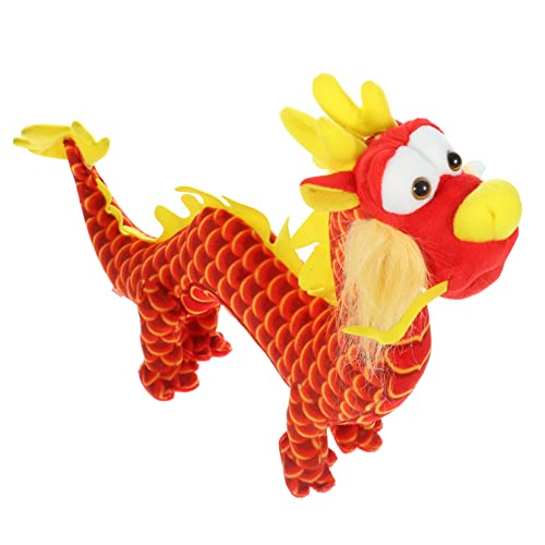 Toddmomy Drachen Plüschtier Kuscheltier Drache Plüschtiere mit Drachen ausgestopfter Drache Drachenspielzeug für Drachen-Kuscheltiere Stofftiere Dino-Stofftier PP Baumwolle rot von Toddmomy