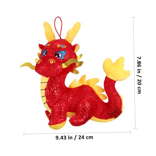 Toddmomy Drachenfigur Großer Drachen Zodiac Maskottchen für Neujahrs Dekoration Hochwertiges Stofftier Glücksbringer für Kindergeburtstag und Festlichkeiten von Toddmomy