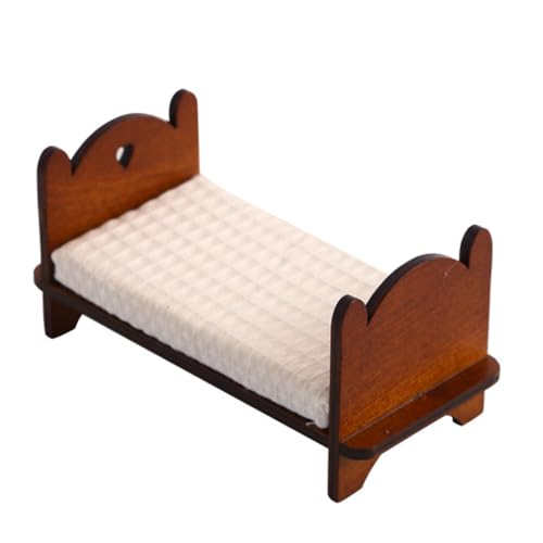Toddmomy Einzelbett Modell Puppenhaus Bettwäsche Miniatur Bett Zimmer Pretend Puppenhaus Krippe Winzigen Bett Holz Toddmomy Einzelbett Modell Puppenhaus Bettwäsche Miniatur Bett Zimmer Pretend Puppenhaus Krippe Winzigen Bett Holz von Toddmomy