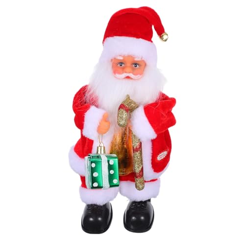Toddmomy Elektrische Weihnachtsmann Puppe mit Musik und Beweglichen Lustiges Party Dekorative Santa Figur für Festliche Stimmung und Geschenkidee von Toddmomy