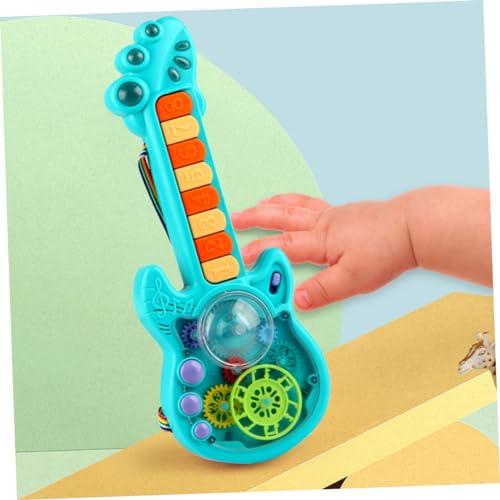 Toddmomy Elektronische Kindergitarre mit Licht und Soundeffekt Realistisches Musikinstrument für Anfänger und Kleinkinder Robustes Verformungsbeständiges und Dekoration Zufällige Farbe von Toddmomy
