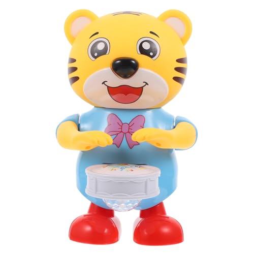 Toddmomy Elektronisches Tiger mit Tanzfunktion und Trommel Buntes Interaktives Lernspielzeug für Kleinkinder Sicher und Tragbar Fördert Fantasie und Unterhaltung Zufällige Zufällige Farbe von Toddmomy