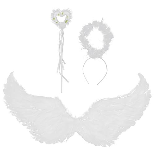 Toddmomy Engelsflügel Cosplay Weiß Mittelgröße Leichtes Teiliges Engel Kostüm Zubehör für Mädchen Party Halloween Festival Bühnenauftritt Toddmomy Engelsflügel Cosplay Weiß Mittelgröße Leichtes Teiliges Engel Kostüm Zubehör für Mädchen Party Halloween Festival Bühnenauftritt von Toddmomy