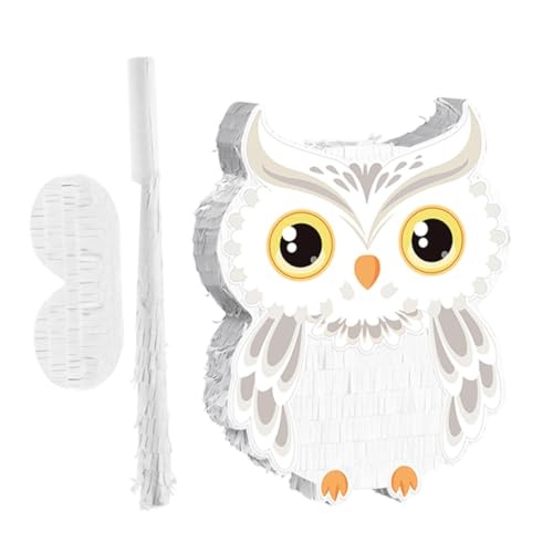 Toddmomy Eulen Piñata mit Dschungel Tierdesign Interaktives Partyspiel für Kindergeburtstag Einfach Befüllbar mit Süßigkeiten für Halloween Zauberthema und Mädchen Partyspaß von Toddmomy