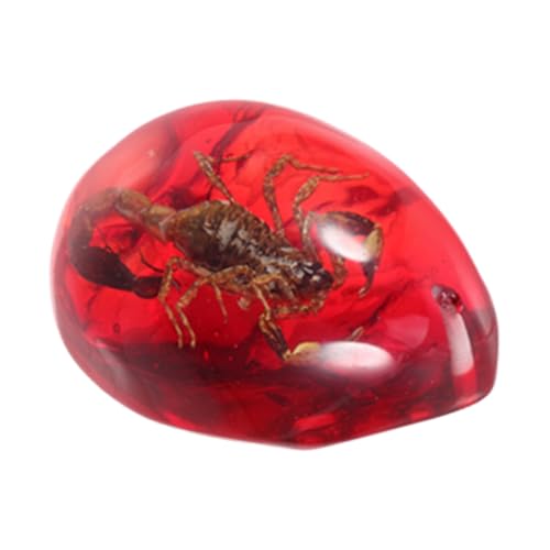 Toddmomy Exemplar aus bernsteinfarbenem Bienenwachs Bernsteinschmuck Insekt Bernsteinstein schmuckherstellung DIY Schmuckdekoration DIY -Handwerk Bernsteinhandwerk aus Harz Harzhandwerk rot von Toddmomy