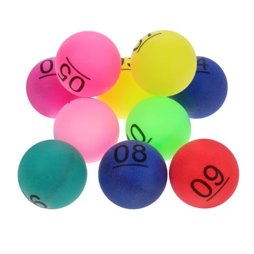 Toddmomy Farbe Zahlenball -Ball-Maschine Bingo-Zahlen Tombola-kugelnummern Bingokugeln Mit Käfig Gewinnspielkugeln Pp von Toddmomy