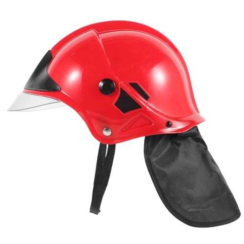 Toddmomy Feuerwehrmann Helm für Kostümpartys Roter Feuerwehrhut für Halloween Cosplay und Kindergeburtstag als Accessoire für Feuerwehrmann Themenveranstaltungen von Toddmomy