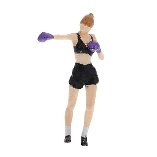 Toddmomy Fitness Boxerin Miniaturfigur Gelbes Haar Detailgetreue Sportler Sammelfigur Für Sandtisch Dekoration Fitness Inspiration Robust Beweglich von Toddmomy