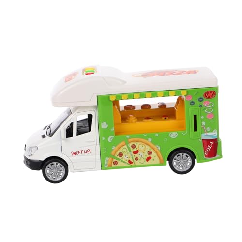 Toddmomy Food Truck Spielset für Kinder Pizza Spielzeug Kochspielzeug für Kleinkinder Rollenspiel Essen für Jungen und Mädchen Interaktives Spielzeug für Kreative Rollenspiele von Toddmomy