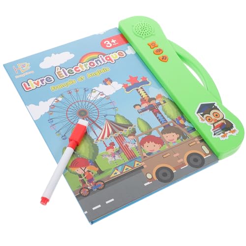 Toddmomy Französisch Englisch Interaktives Lernbuch für Elektronisches Soundbuch zur Sprachförderung für Kleinkinder Leicht und Tragbar Fördert Sprechen Lesen und Gedächtnisfähigkeiten von Toddmomy