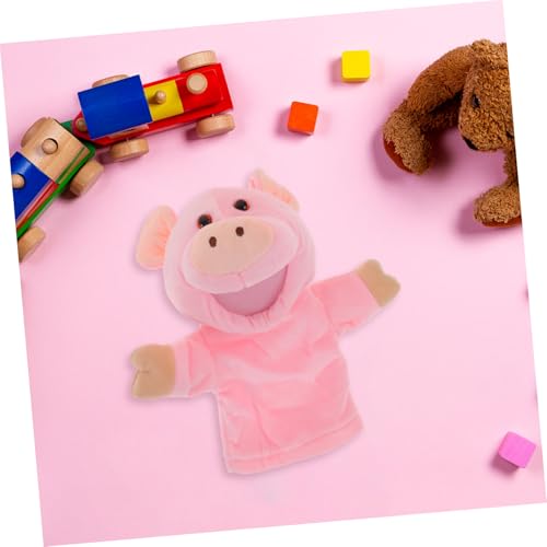 Toddmomy Fröhliche Plüsch handpuppe Schwein Groß für Interaktives Lernspielzeug Feinmotorik Kreativität und Sprachentwicklung für Eltern Junge Mädchen Spiel und Rollenspiele von Toddmomy