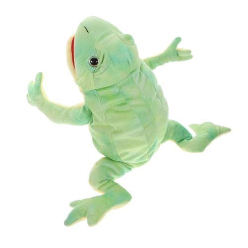Toddmomy Frosch Handpuppe aus Weichem Plüsch Kuscheliges Tier Handspielzeug für Fördert Kreativität und Hand Auge Koordination Sicher und Langlebig für Puppentheater und Rollenspiele von Toddmomy