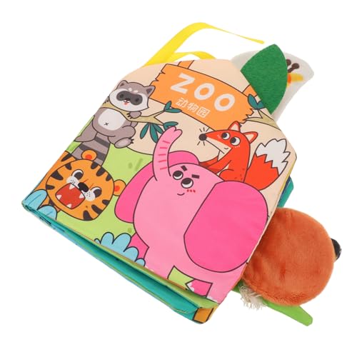 Toddmomy Frühförderndes Stoffbuch mit Waschbarem Weichem Material Design zur Sensorischen Entwicklung Interaktivem Handreiß Spiel Kompakt und Pflegeleicht für Junge Mädchen Monate Jungen von Toddmomy