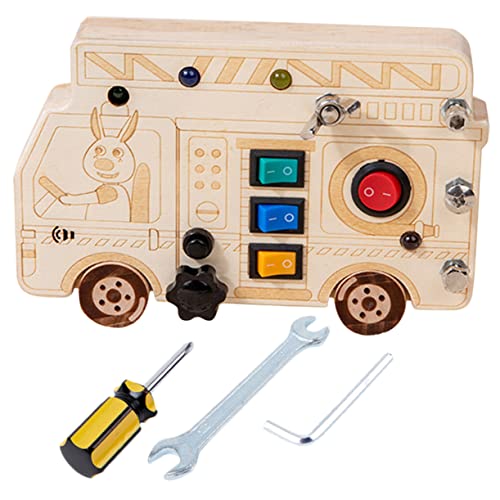 Toddmomy Frühförderung Busy Board aus Holz mit und Grünem Licht Simulierten Schaltern für Kleinkinder Jahre Fördert Feinmotorik Hand Auge Koordination und Spielerisches Lernen Toddmomy Frühförderung Busy Board aus Holz mit und Grünem Licht Simulierten Schaltern für Kleinkinder Jahre Fördert Feinmotorik Hand Auge Koordination und Spielerisches Lernen von Toddmomy