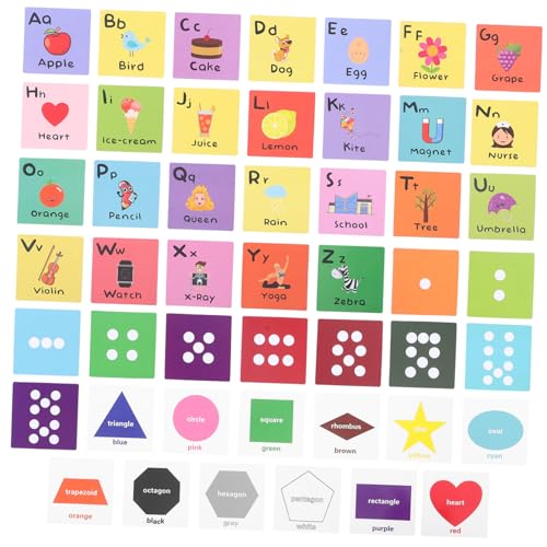 Toddmomy Frühkindliche Lernkarten für Kleinkinder Bunte Formen Zahlen und Buchstaben Karten Pädagogisches zum Englisch Lernen und Spielerischen Entdecken für Vorschulkinder von Toddmomy