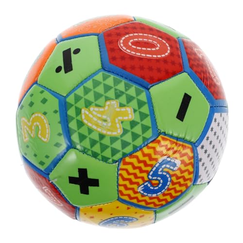 Toddmomy Fußball Ball Bunter Aufblasbarer Lernspielzeug mit Zahlen und Formen Kindersicheres Material Fördert Kognitive Entwicklung und Bewegung für Sport Schule Garten und Outdoor Spiel von Toddmomy