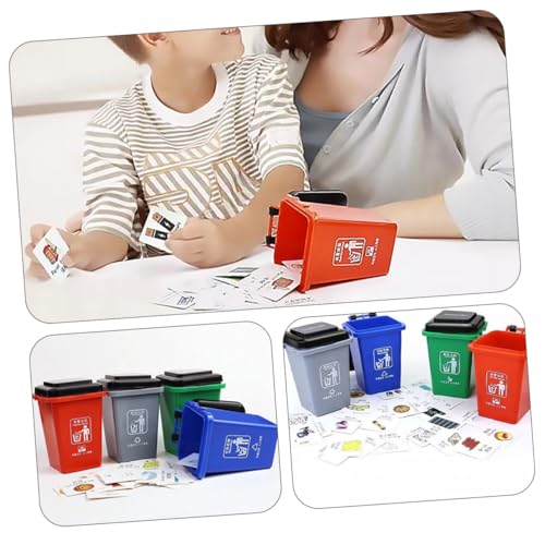 Toddmomy Garbage Classification Toy Mülltonnen Farben Kunststoff Umweltfreundlich Lernspielzeug für Jungen Mädchen Ab Jahren von Toddmomy