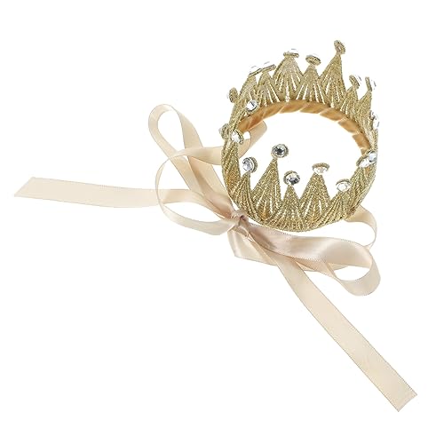 Toddmomy Geburtstagskrone für Mädchen mit Band Goldener Haarreif Zarte Prinzessin Krone für Party Deko Verstellbar Langlebig Accessoire für Fotos und Besondere Anlässe von Toddmomy