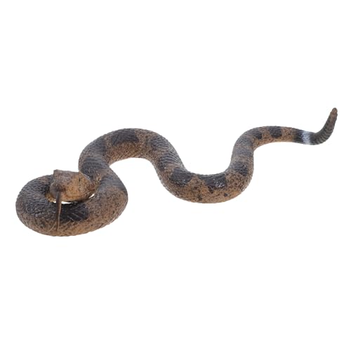 Toddmomy Gefälschte Schlangenspielzeugfiguren: Realistische Gummischlangen-Streichrequisiten, Klapperschlangen-Spielzeugfiguren für Halloween-Dekoration, Partygeschenke von Toddmomy