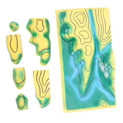 Toddmomy Geländemodell Für Den Naturwissenschaftlichen Unterricht Im Klassenzimmer Geographie Lerngeländekarte 3D Geländemodell Geographie Lernkonturmodell Geographiekarte Physische von Toddmomy