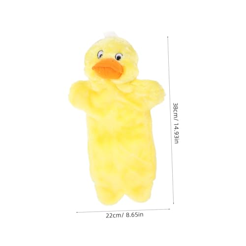 Toddmomy Gelbe Plüsch Ente Handpuppe Weiches Kuscheltier Interaktives für Storytelling Kreativität und Kommunikation von Toddmomy