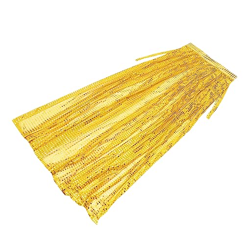 Toddmomy Gelber Halloween Pailletten Umhang Glitzernde Masquerade Kostüm Cape für Damen Party Cape mit Schimmerndem Sequin Design Bequemes Material Geeignet Ab Körpergröße von Toddmomy