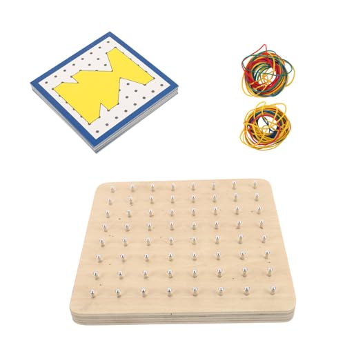 Toddmomy Geoboard Holz Nagelbrett Lernspielzeug für Formen Brett Pädagogisches Steckbrett mit Verschiedenen Formen für Frühkindliche Mathematische Früherziehung Toddmomy Geoboard Holz Nagelbrett Lernspielzeug für Formen Brett Pädagogisches Steckbrett mit Verschiedenen Formen für Frühkindliche Mathematische Früherziehung von Toddmomy
