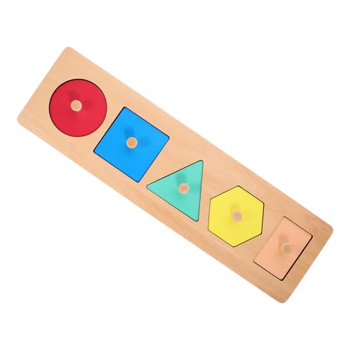 Toddmomy Geometrisches Lernspielzeug aus Holz Montessori Puzzle für Kleinkinder Formen und Farben Interaktives für Kreative Entwicklung und Eltern Interaktion von Toddmomy
