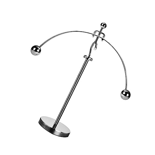 Toddmomy Gewichtheben Little Toy Heimdekoration Schreibtischspielzeug Balance-Ornament Sportornament Gewichtheben-Ornament balancieren Dekoration Metall Silver von Toddmomy