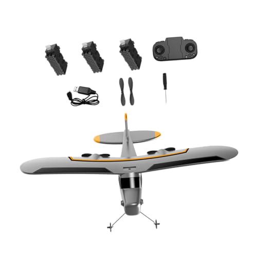 Toddmomy Ghz Rc Flugzeug Modellspielzeug Ferngesteuertes Fixed Wing Flugzeug aus Leichtem Schaumstoff mit LED Beleuchtung und Batterien Geeignet für Anfänger und Erwachsene von Toddmomy
