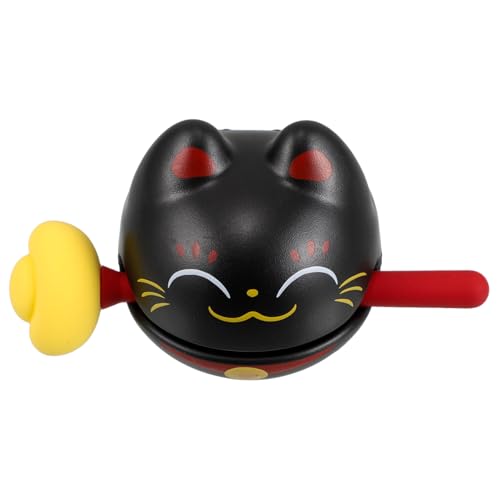 Toddmomy Glückskatze Holzfisch Holzfisch Schlaginstrument Musikspielzeug Cartoon Tonblock Holzinstrumente Schlaginstrumente Holzspielzeug Schwarz von Toddmomy