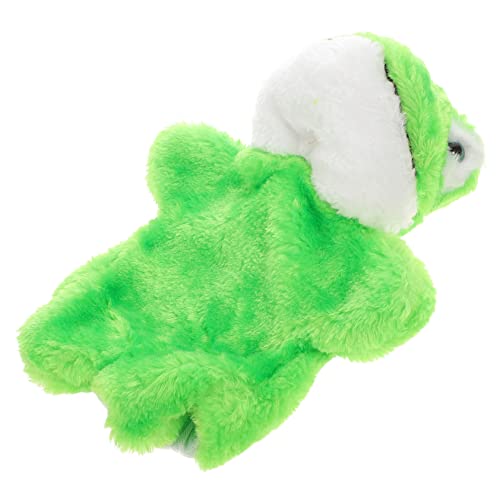Toddmomy Grüne Frosch Handpuppe Plüschspielzeug für Interaktives Rollenspiel Eltern Junge Mädchen Kommunikation Fingerpuppe für Kindergarten und Party von Toddmomy