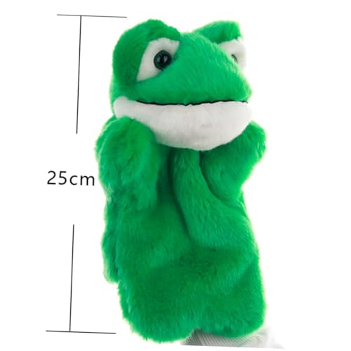 Toddmomy Grüne Frosch Handpuppe für Weiches Plüschspielzeug Interaktive Erzählpuppe für Fantasievolles Rollenspiel und Eltern Junge Mädchen Aktivitäten Sicher und Komfortabel von Toddmomy