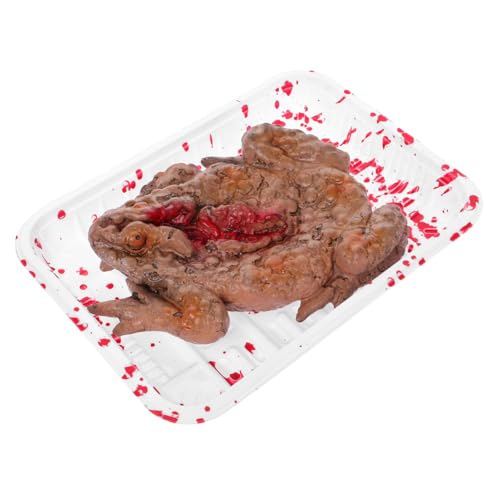 Toddmomy Gruselige Mahlzeit Halloween Party Decoration Realistic Toad Prop Horror Halloween Decoration Realistic Toad Decoration Frosch Halloween-Requisite Halloween-Horror-Requisite von Toddmomy