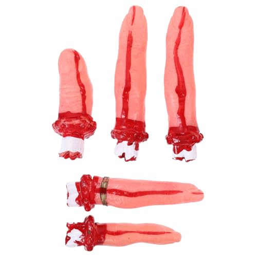 Toddmomy Halloween Deko Teiliges Gruselige Simulation Abgetrennter Finger Halloween Party Requisite für Haunted House und Horror Kostüm Dekoration von Toddmomy