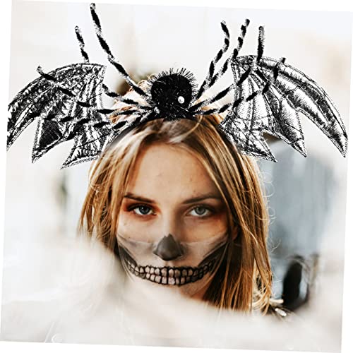Toddmomy Halloween Fledermaus Spinnen Haarreif Silber Robustes Party Kopfschmuck Accessoire für Karneval Kostüm Fasching Vielseitiger Haarschmuck für Halloween und Themenpartys von Toddmomy