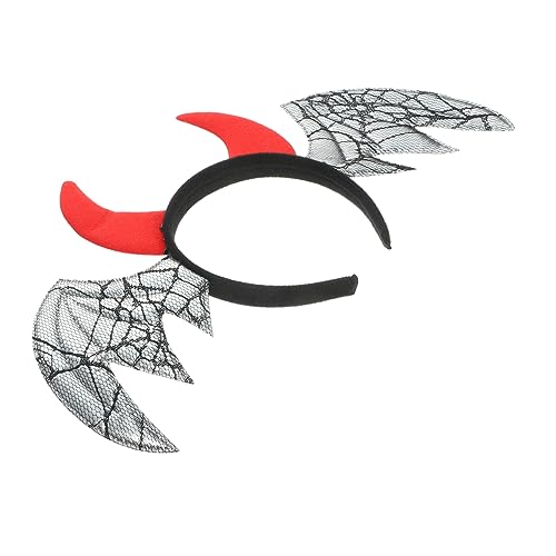 Toddmomy Halloween Fledermaus Stirnband Silber mit Hörnern Kreatives Cosplay Haarschmuck für Halloween Party Fotorequisite und Bühnenauftritt Auffälliges Haaraccessoire von Toddmomy