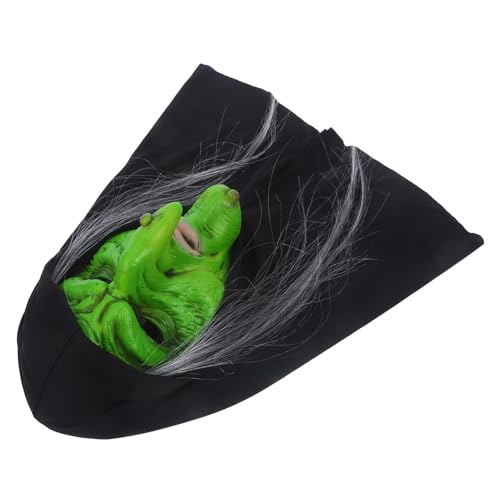 Toddmomy Halloween Grüne Hexenmaske Realistische Cosplay Maske für Kostümpartys Leichtes und Cosplay Events von Toddmomy