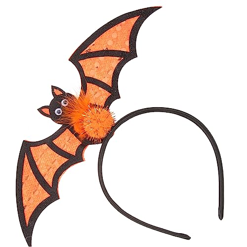 Toddmomy Halloween Haarreif für Frauen Leichtes Stoff Haarband Fledermaus Design Halloween Party Haarreif Cosplay Kopfstück Karneval Fasching Zubehör von Toddmomy