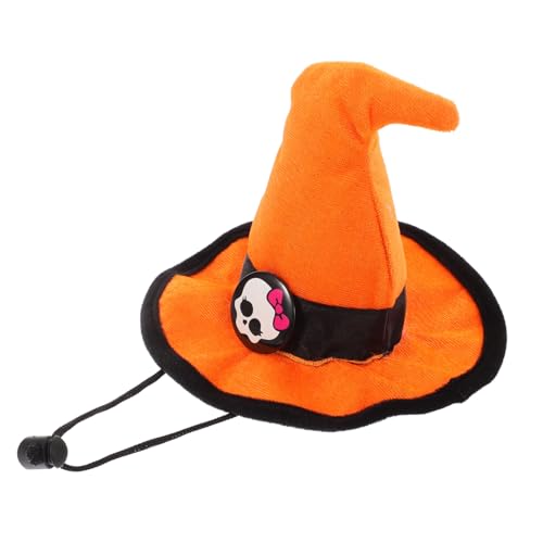 Toddmomy Halloween Haustierhut mit Verstellbarer Samthut für Katzen Süßes Kostümzubehör für Halloween Partys Orange Farbvariante Kuschelig und Sicher im Sitz von Toddmomy