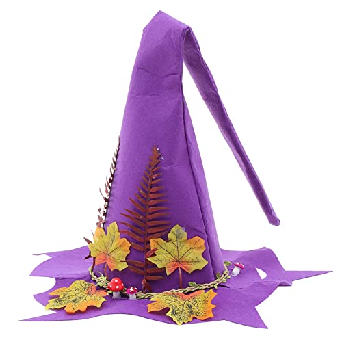 Toddmomy Halloween Hexenhut Mit Blättern Lustiger Für Gruselige Kostüme Und Für Halloween-feiern Und Cosplay-aktivitäten Toddmomy Halloween Hexenhut Mit Blättern Lustiger Für Gruselige Kostüme Und Für Halloween-feiern Und Cosplay-aktivitäten von Toddmomy