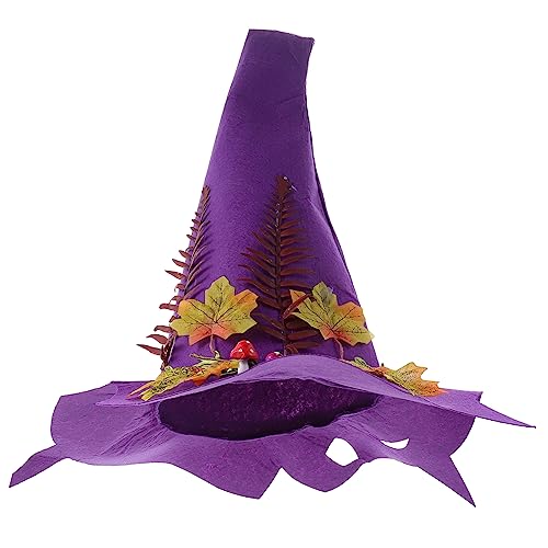 Toddmomy Halloween Hexenhut Mit Dekorativen Blättern Lustiger Für Damen Leicht Und Für Halloween-kostüme Und Feiern Toddmomy Halloween Hexenhut Mit Dekorativen Blättern Lustiger Für Damen Leicht Und Für Halloween-kostüme Und Feiern von Toddmomy