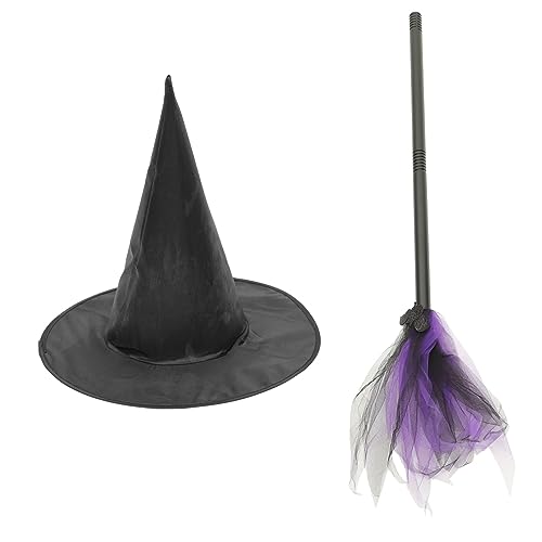 Toddmomy Halloween Hexenhut und Abnehmbarer Besen Set Eleganter Stil Leichter Teiliger Zauberbesen Vielseitige Hexenkostüm Requisite für Party Cosplay und Bühnenauftritte Toddmomy Halloween Hexenhut und Abnehmbarer Besen Set Eleganter Stil Leichter Teiliger Zauberbesen Vielseitige Hexenkostüm Requisite für Party Cosplay und Bühnenauftritte von Toddmomy