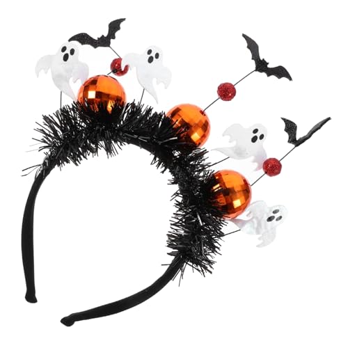 Toddmomy Halloween Party Haarreif Weißer Geist mit Fledermaus Universelle Einzigartiges Cosplay Stirnband für Karneval Maskenball und Halloween Kostüm Zubehör von Toddmomy