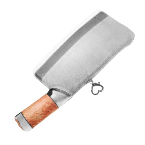 Toddmomy Halloween Plüsch Messer Tasche Realistisches Kostüm Requisite mit Reißverschluss Sicherer Aufbewahrungsbeutel Lustiger Scherzartikel für Halloween Party von Toddmomy