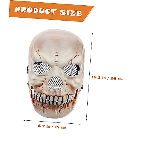 Toddmomy Halloween Skelettmaske mit Beweglichem Mund Leichte Kunststoff Schädelmaske für Erwachsene Gruselige Halloween Gesichtsdekoration für Cosplay Party und Kostümierung von Toddmomy