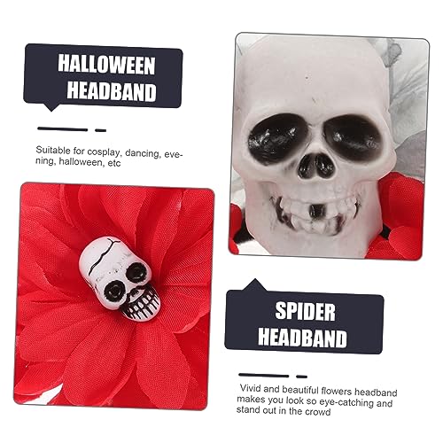 Toddmomy Halloween Stirnband mit Realistischem Robustes und Leichtes Haarband für Erwachsene Gruseliges Kostümzubehör für Halloween Party Karneval und Bühnenauftritte Rot von Toddmomy