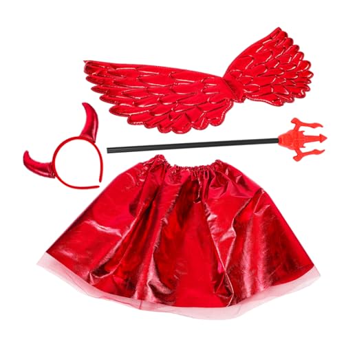Toddmomy Halloween Teufel Kostüm Set für Teiliges Set mit Tüllrock Teufelshörnern und Herzstab für Cosplay und Halloween Partys Toddmomy Halloween Teufel Kostüm Set für Teiliges Set mit Tüllrock Teufelshörnern und Herzstab für Cosplay und Halloween Partys von Toddmomy
